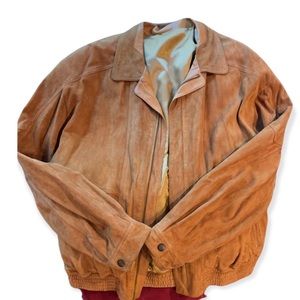Genuine suede bomber jacket